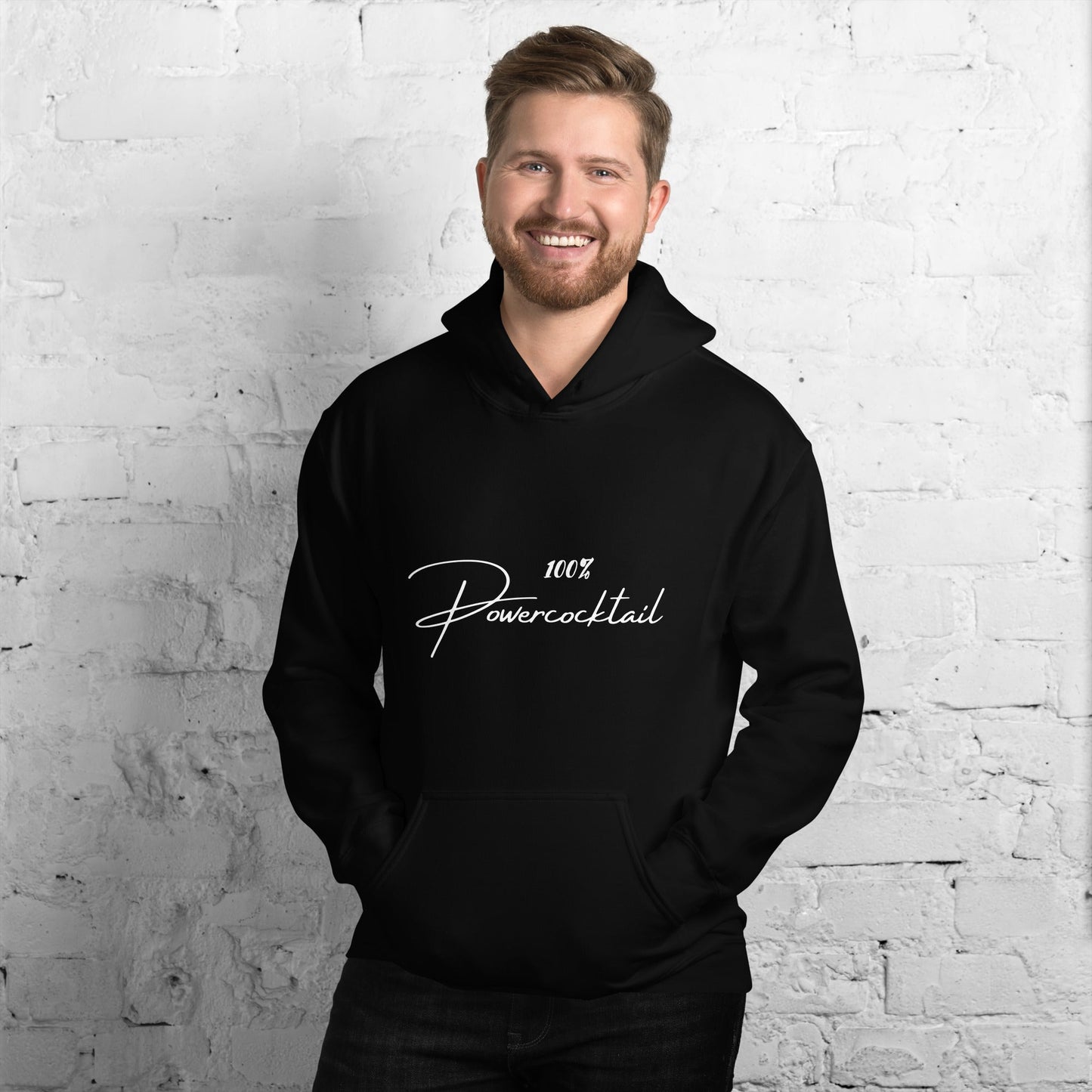 100% Powercocktail Hoodie | Men - Build Bridges Design