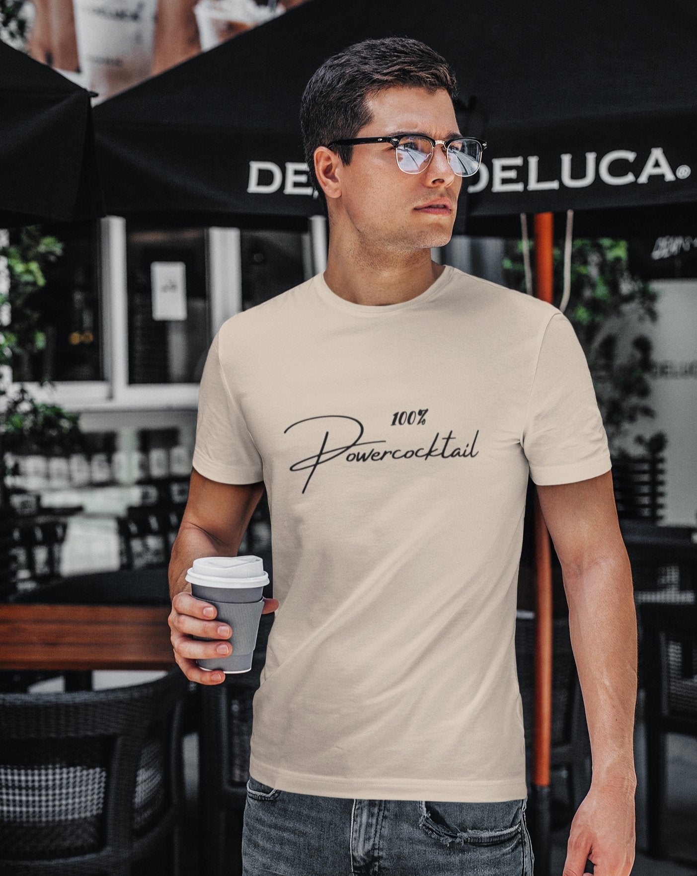 100% Powercocktail T-Shirt | Men - Build Bridges Design