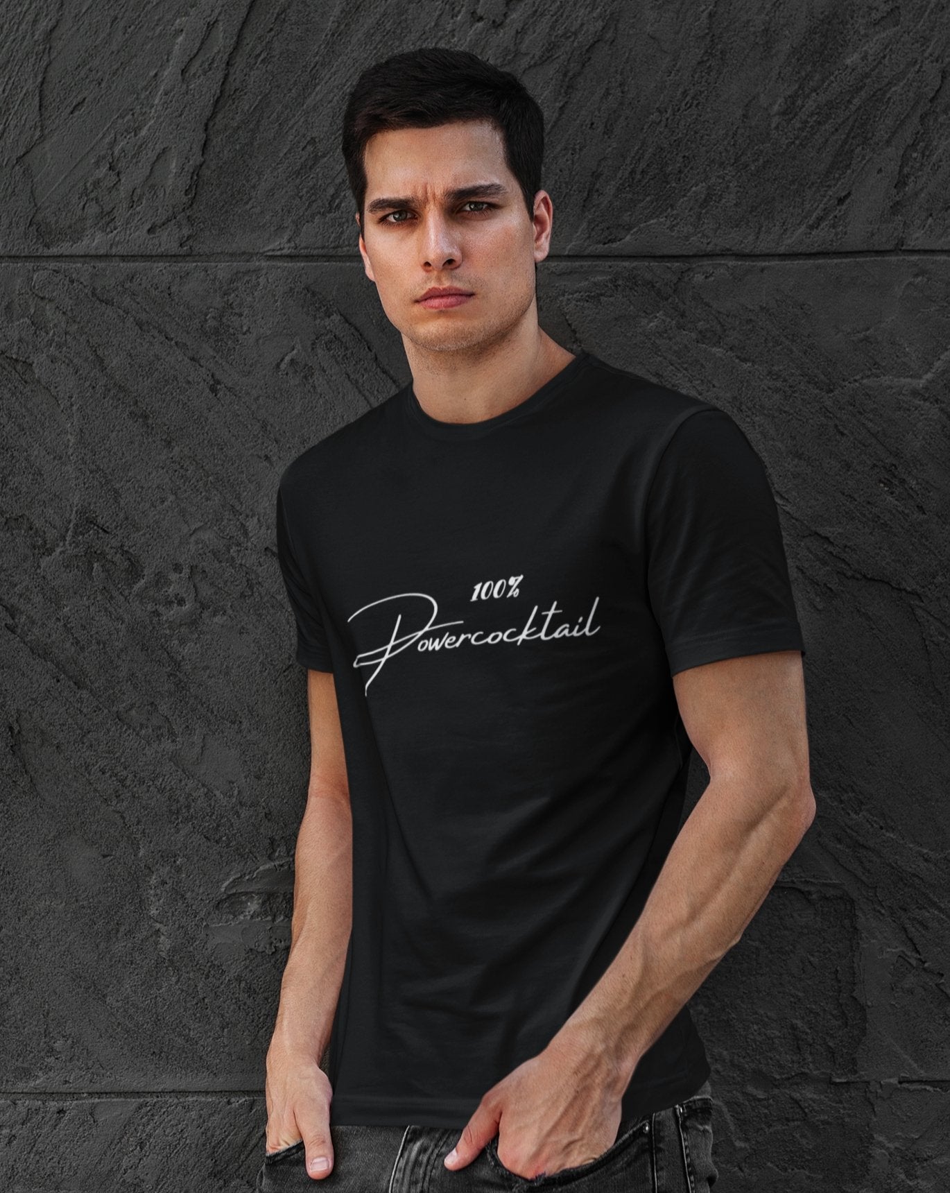 100% Powercocktail T-Shirt | Men - Build Bridges Design