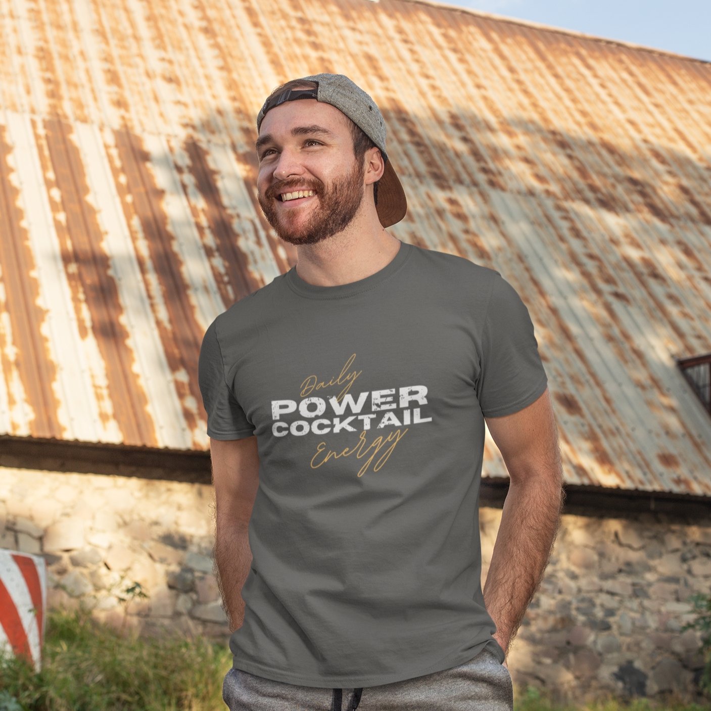 Daily Energy Powercocktail T-Shirt | Men - Build Bridges Design