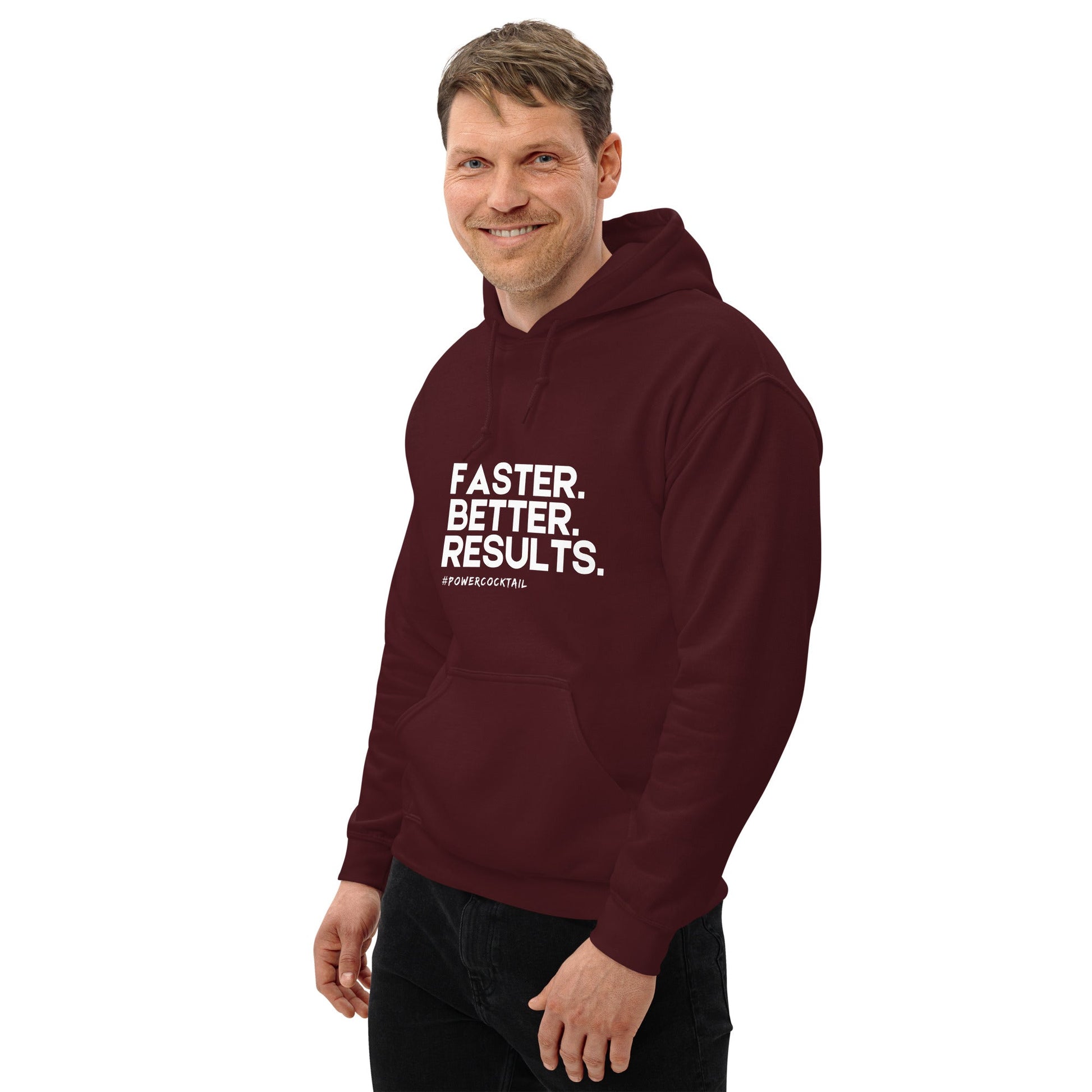 Faster. Better. Results. - Powercocktail Hoodie | Unisex - Build Bridges Design