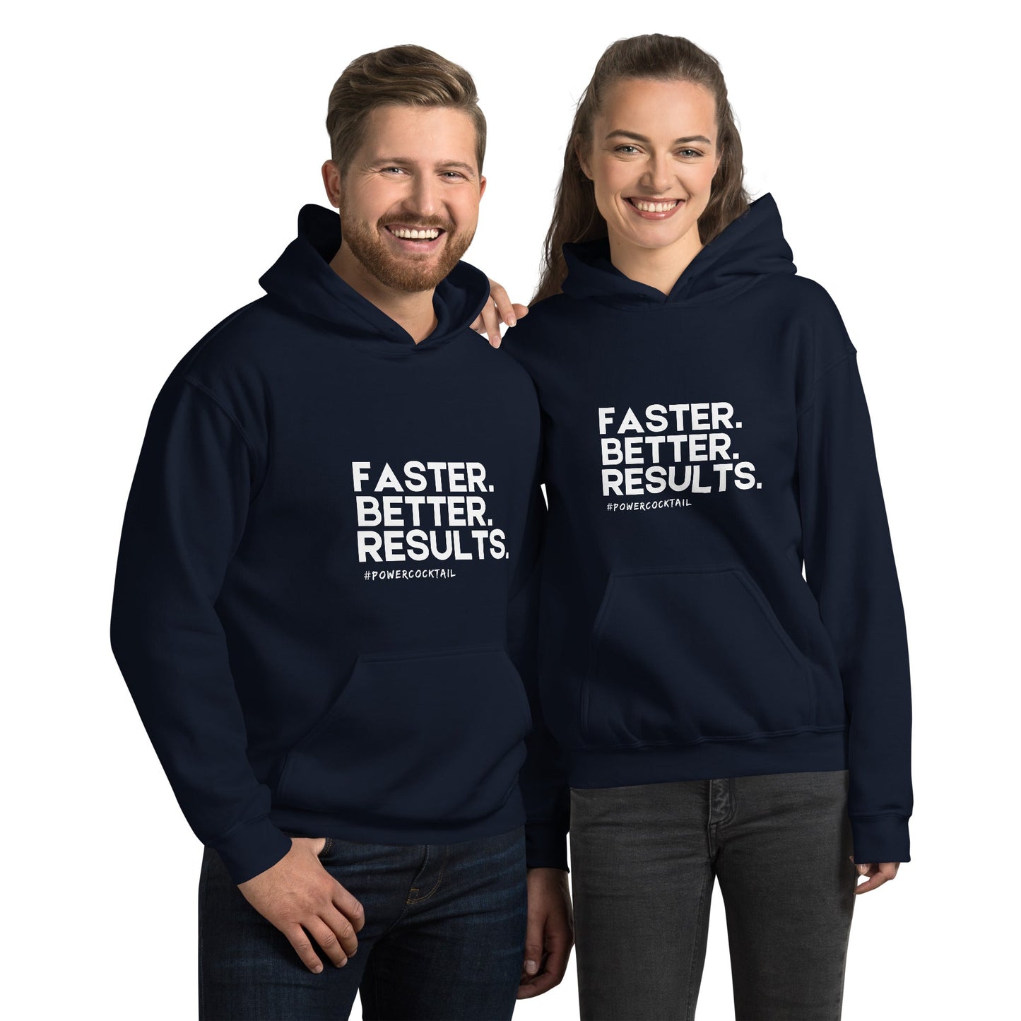 Faster. Better. Results. - Powercocktail Hoodie | Unisex - Build Bridges Design