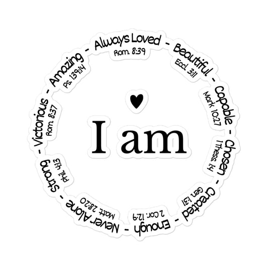 I AM Bible Verse | Sticker