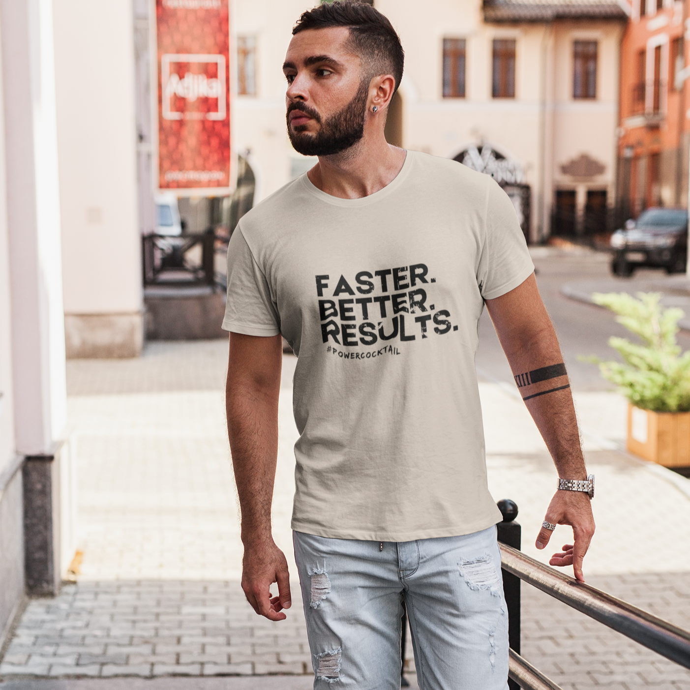 Faster. Better. Results. - Powercocktail T-Shirt | Men